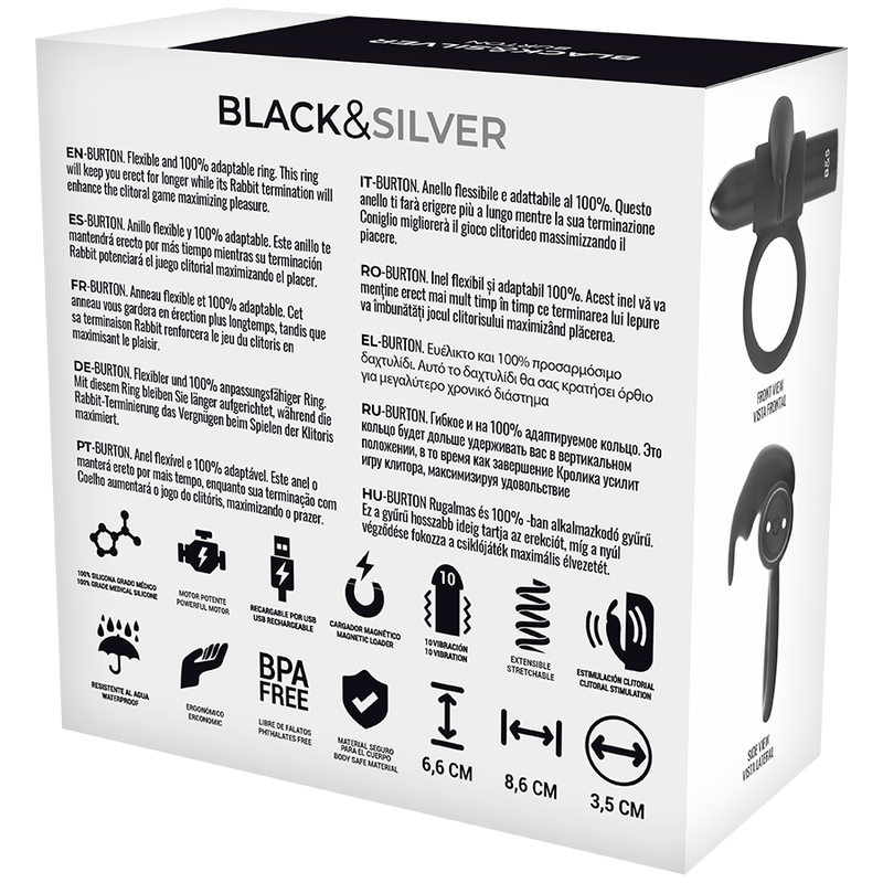 BLACK&SILVER - BURTON COCKRING WATCH WITH REMOTE CONTROL