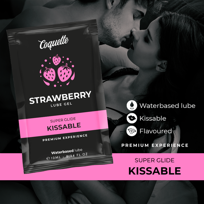 COQUETTE CHIC DESIRE - KISSABLE STRAWBERRY-FLAVOURED WATER-BASED LUBRICANT POUCH 10 ML