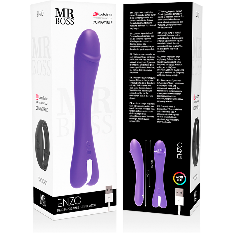 MR BOSS - ENZO VIBRATOR + WATCHME-FERNBEDIENUNG