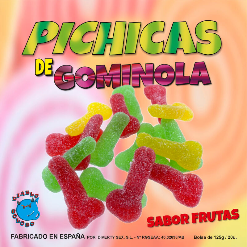 DIABLO GOLOSO - FRUIT GUM PENISES WITH SUGAR