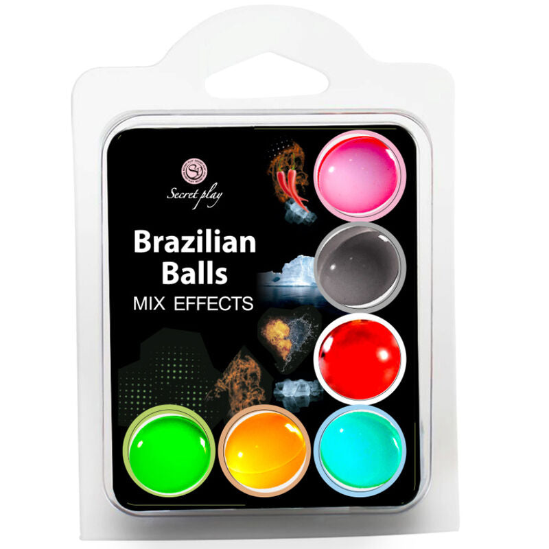SECRET PLAY - SET OF 6 BRAZILIAN BALLS MIX-EFFECT