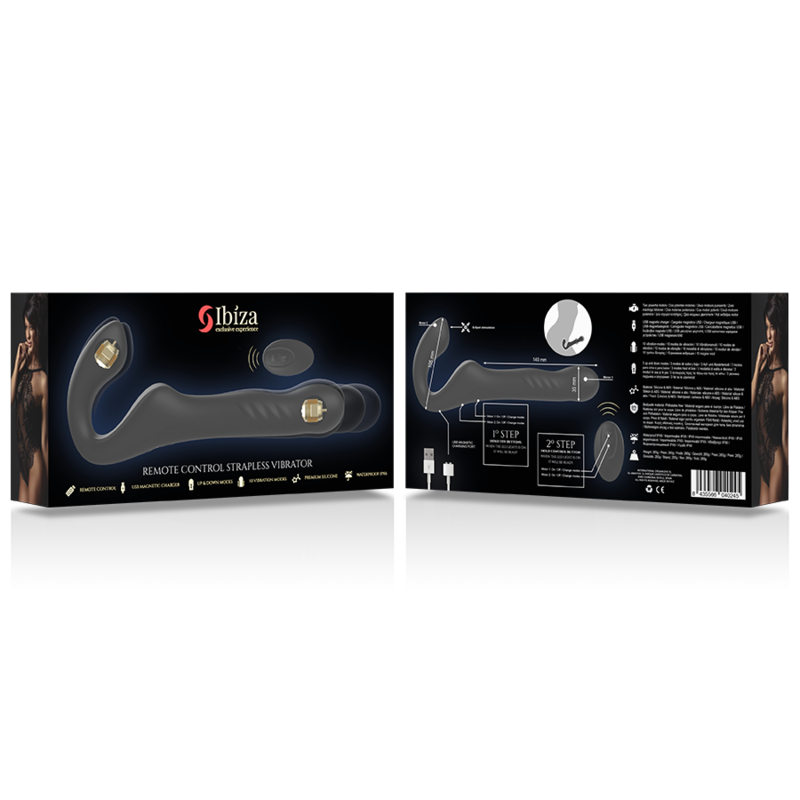 IBIZA - TRGERLOSER VIBRATOR MIT FERNBEDIENUNG UP & DOWN