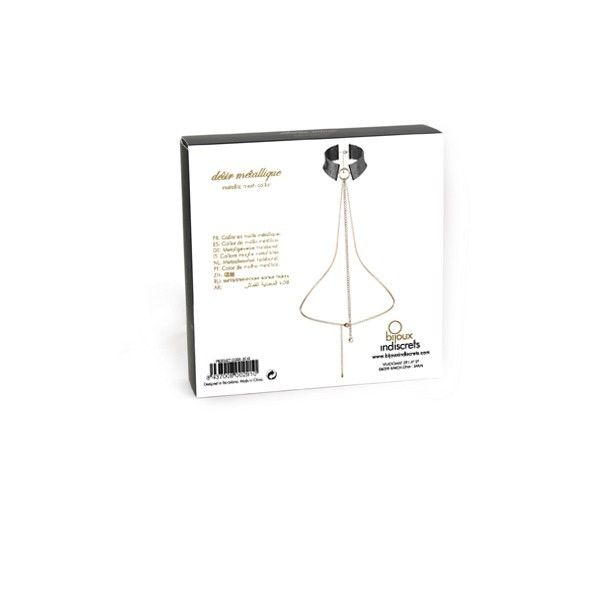 BIJOUX INDISCRETS - DÃSIR MÃTALLIQUE SCHWARZE METALLIC-HALSKETTE