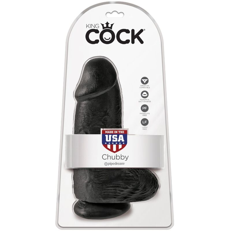 KING COCK - POLLIGER REALISTIC PENIS 23 CM BLACK