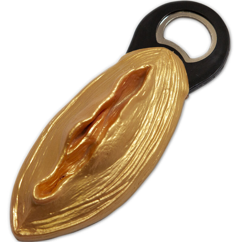 DIABLO PICANTE - BLACK AND GOLD VAGINA-SHAPED OPENER