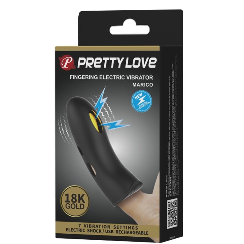 PRETTY LOVE - MARICO BLACK ELECTROSTIMULATOR FINGER SLEEVE