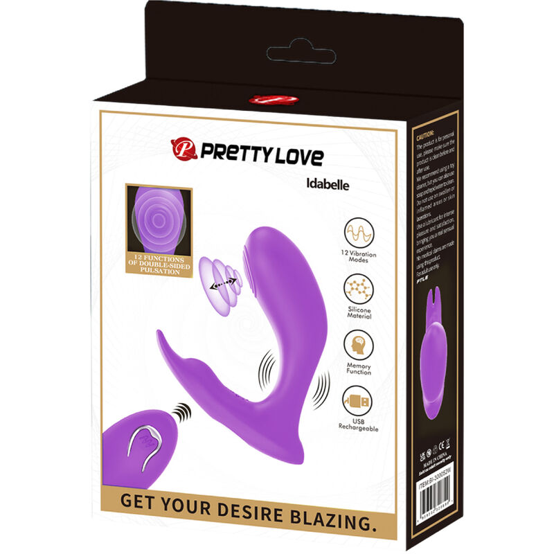 PRETTY LOVE - IDABELLE VIBRATION & PULSATION REMOTE CONTROL PURPLE