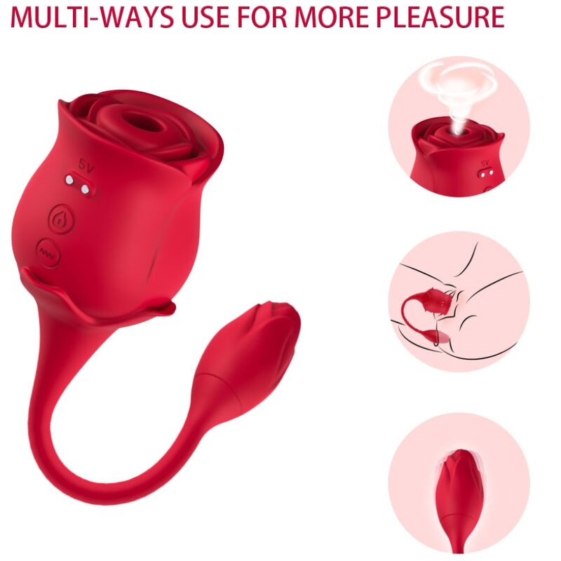 ARMONY - ROSA KLITORIS-SAUGER & VIBRATOR 10 MODI ROT