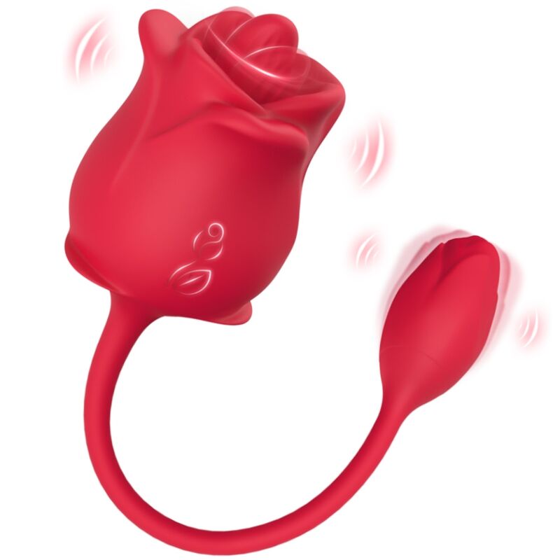 ARMONY - ROSA 2-IN-1-SAUGSTIMULATOR & VIBRATOR 10 MODI MIT ROTEM SCHWANZ