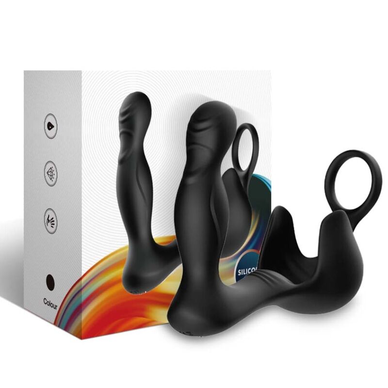 ARMONY - SURROUND VIBRATOR ANAL & TESTICLE STIMULATOR & RING REMOTE CONTROL BLACK