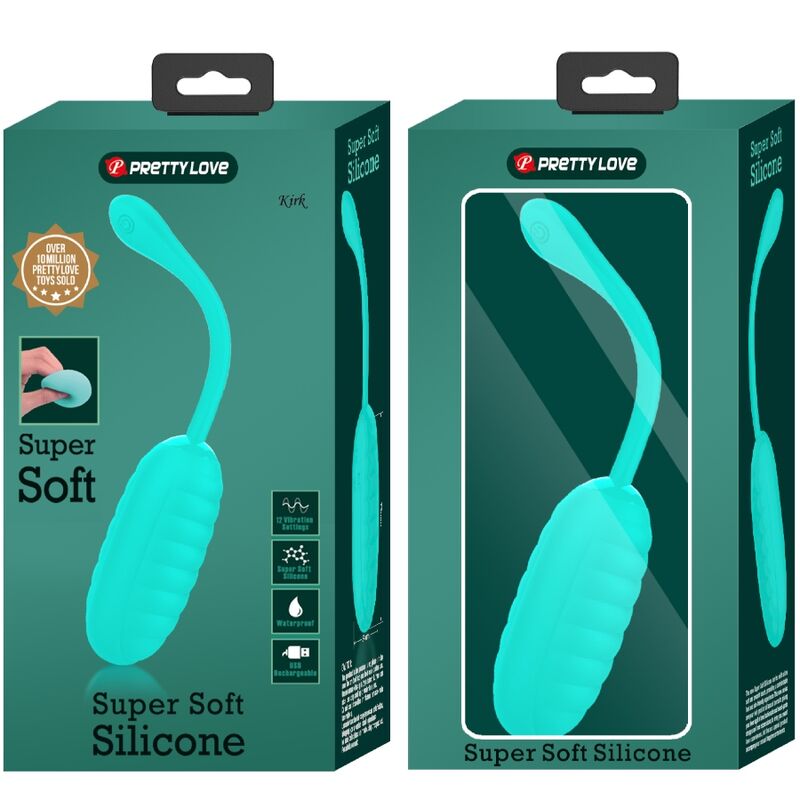PRETTY LOVE - KIRK RECHARGEABLE VIBRATING EGG, AQUA