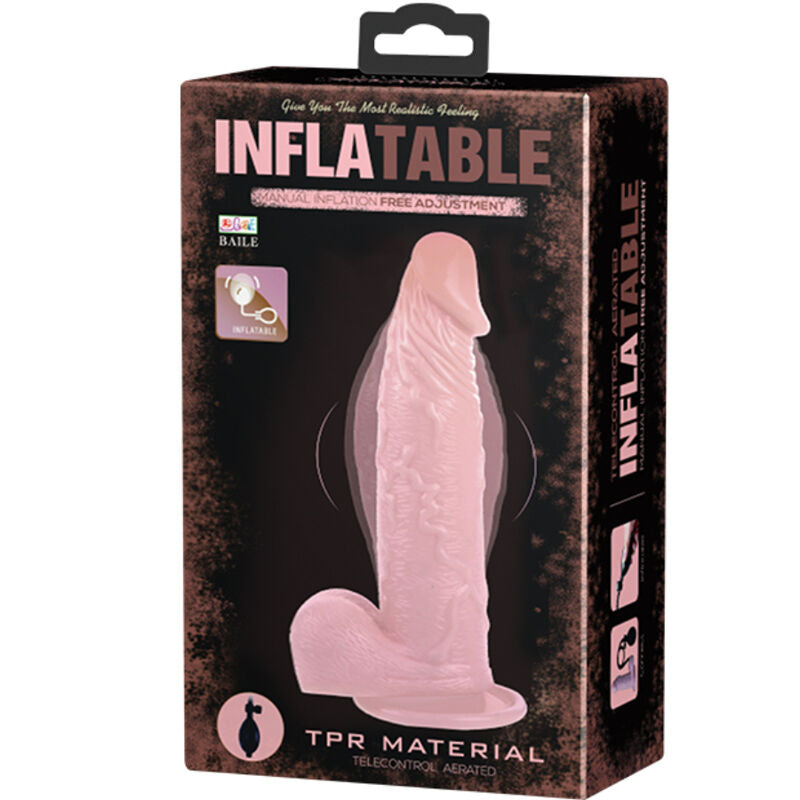 BAILE - REALISTISCHER AUFBLASBARER DILDO MIT SAUGNÄPFEN 15 CM