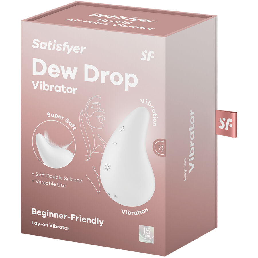 SATISFYER - DEW DROP VIBRATOR LAY ON WHITE