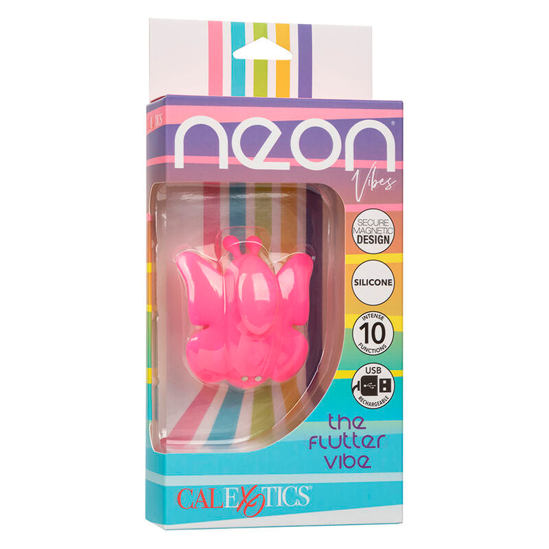 CALEXOTICS - NEON VIBES DER FLUTTER VIBE STIMULATOR 10 VIBRATIONEN ROSA