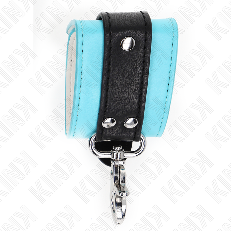 KINK - PREMIUM LOCKABLE WRIST CUFFS BLACK/BLUE ADJUSTABLE 21-28 CM X 5.5 CM