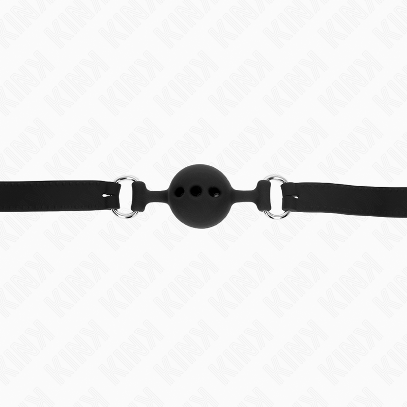 KINK - FULL SILICONE FLAPS 55 x 2 CM WITH 4 CM BALL SIZE S BLACK ADJUSTABLE 35-51 CM