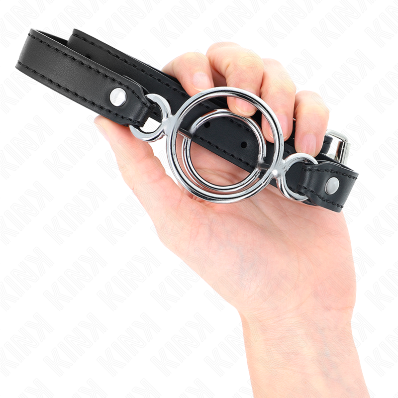 KINK - MULTI O-RING GAG 5 CM BLACK 63 X 2.5 CM