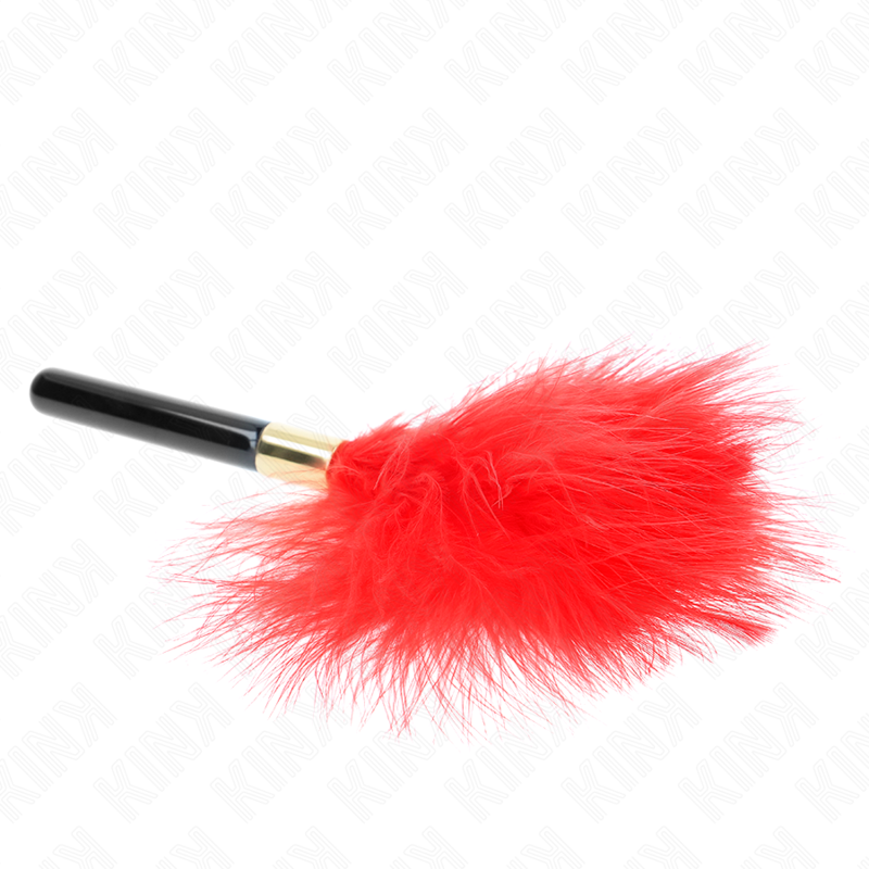 KINK - RED-GOLD METALLIC TICKLE FEATHERS 18 CM