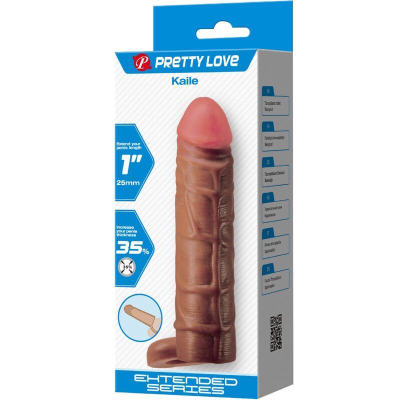 PRETTY LOVE - KAILE PENISHÜLLE MIT 2,5 CM VERLÄNGERUNG MULATTE