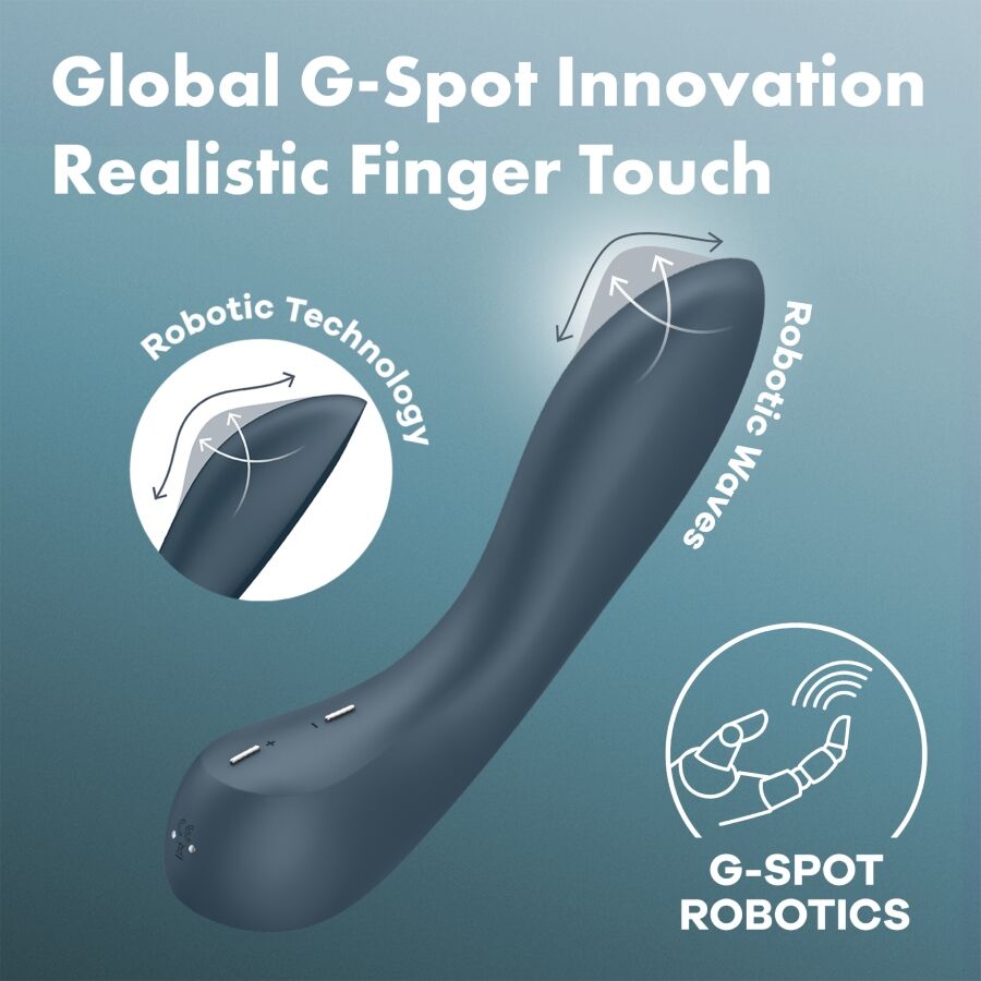 SATISFYER - G-SPOT WAVE 4 12 VIBRATION PROGRAMS VIBRATOR DARK GREY