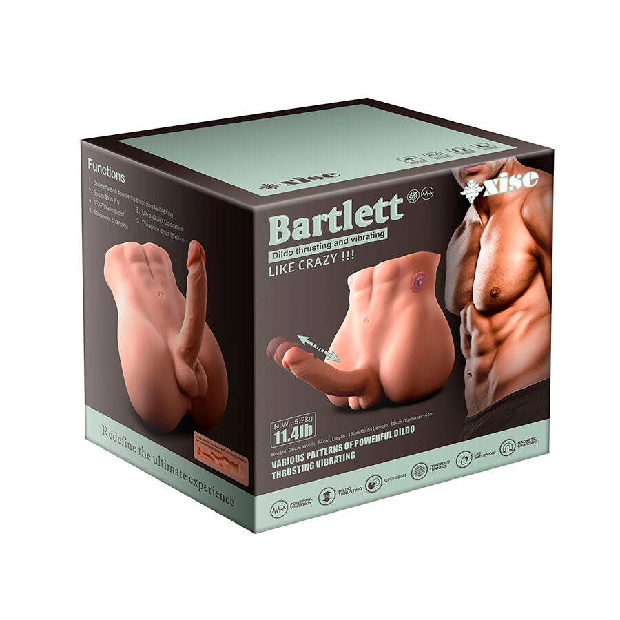 XISE - BERTLETT DILDO ASS REALISTIC DILDO AND ANUS MASTURBATOR FRONT POSITION WITH THRUST FUNCTION 18 CM