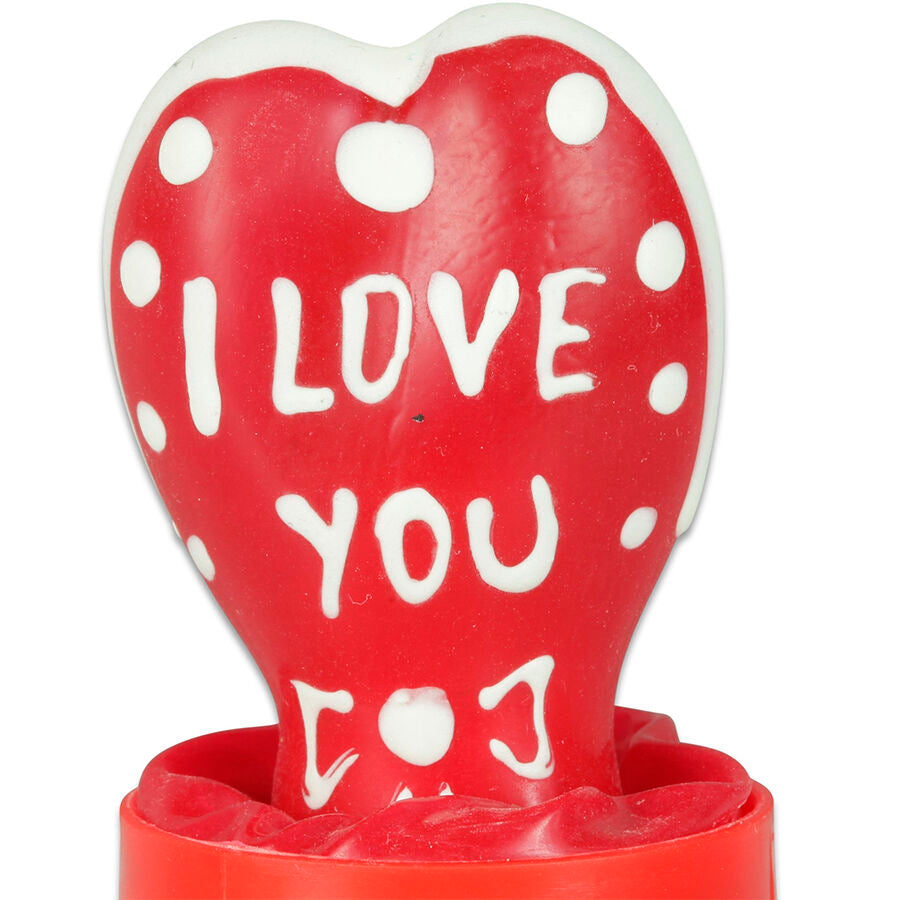 CONDOMERIE - HAND-PAINTED NOVELTY CONDOMS HEART - I LOVE YOU MODEL 2