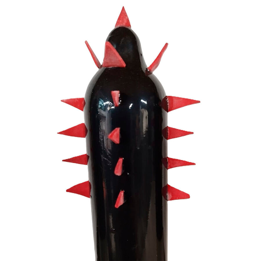 CONDOMERIE - HAND-PAINTED NOVELTY CONDOMS BLACK CACTUS XL