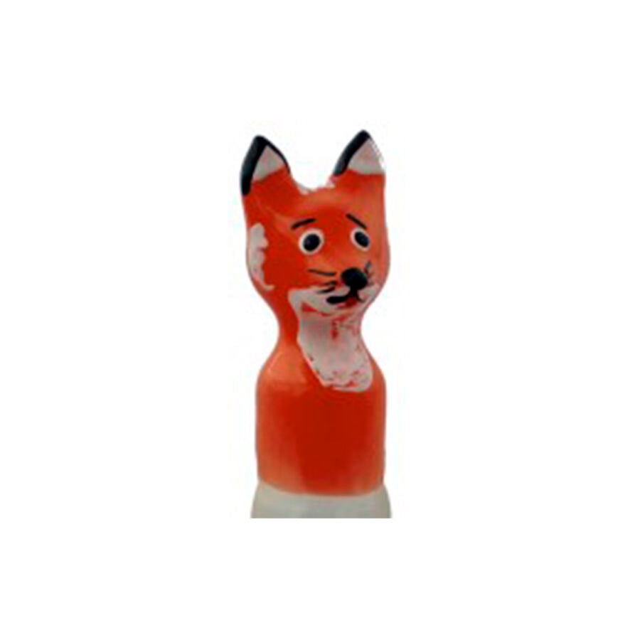 CONDOMERIE - HAND-PAINTED NOVELTY CONDOMS FOX BROWN XL