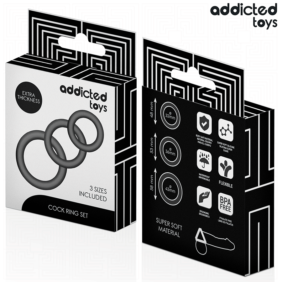 ADDICTED TOYS - SILICONE RING SET MODEL 1