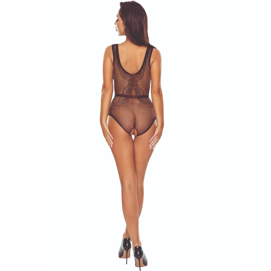 PASSION - BS115 BLACK FISHNET BODYSTOCKING