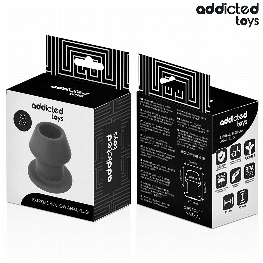 ADDICTED TOYS - EXTREMELY HOLLOW ANAL PLUG SIZE S 7.5 CM
