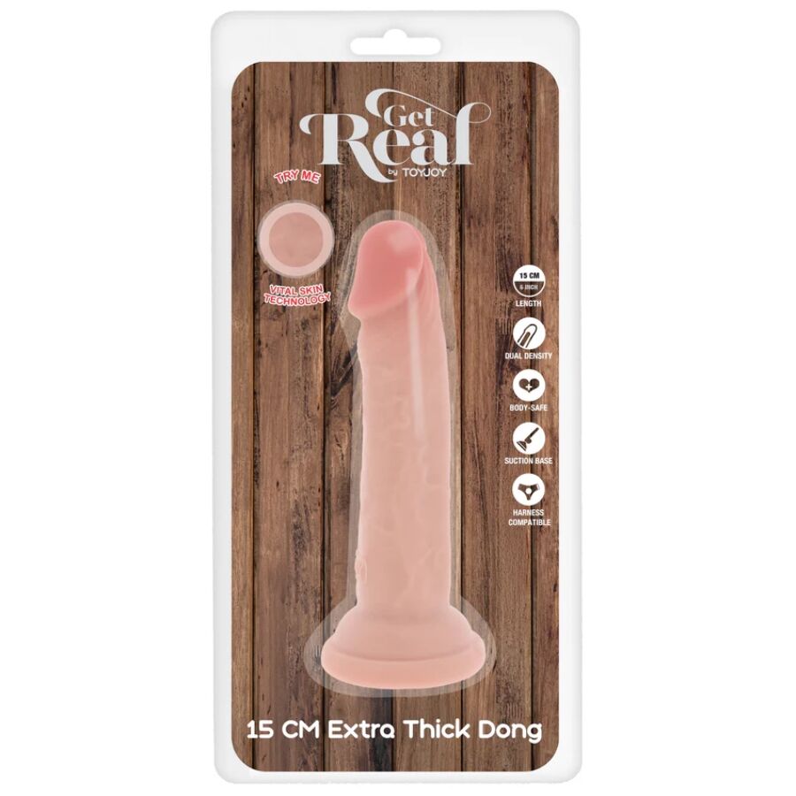 GET REAL - DELUXE DICKER TPE-DONNERSATZ MIT DOPPELTER DICHTE, 15 CM