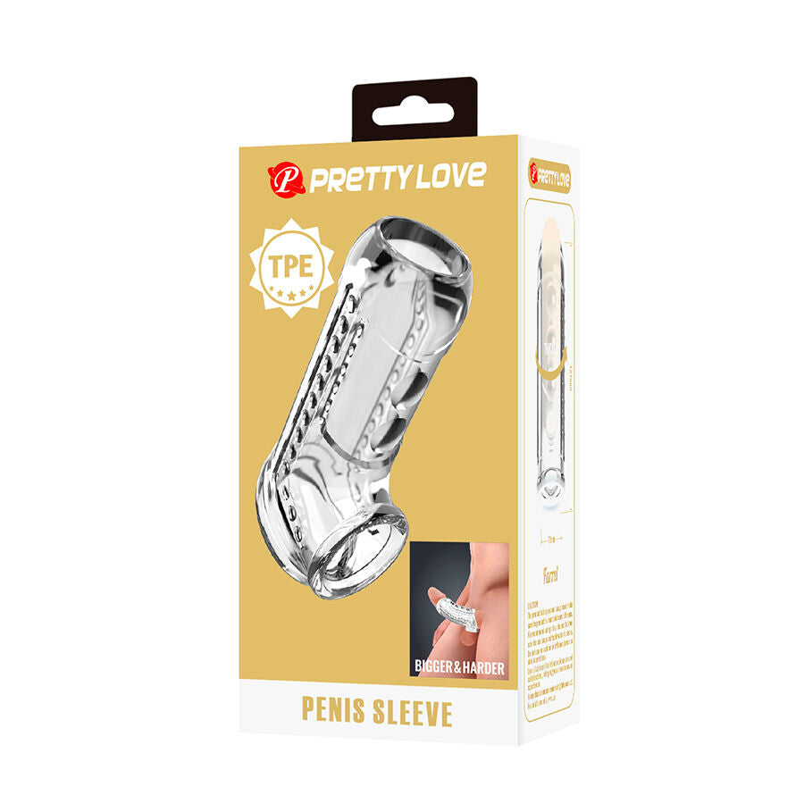 PRETTY LOVE - TRANSPARENTE, STRUKTURIERTE PENISHÜLLE