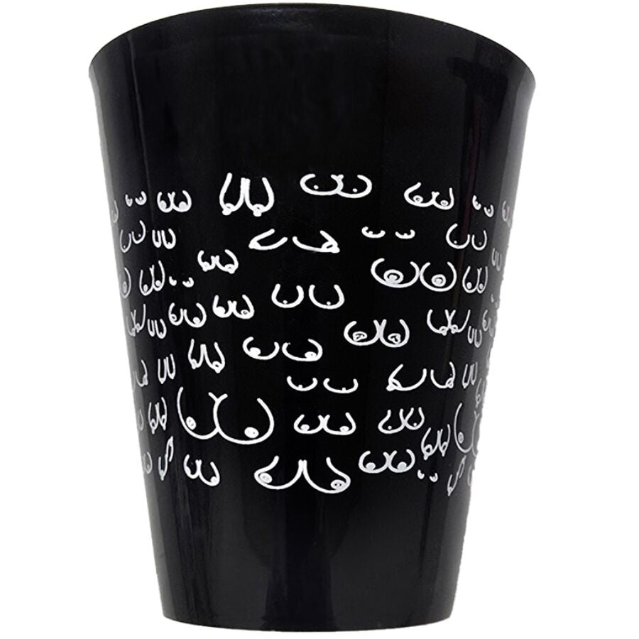 DIABLO PICANTE - BLACK CUPS 500 ML WITH WHITE BREASTS