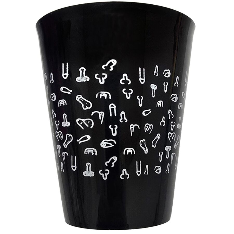DIABLO PICANTE - BLACK MUG 500 ML WITH WHITE PENISES