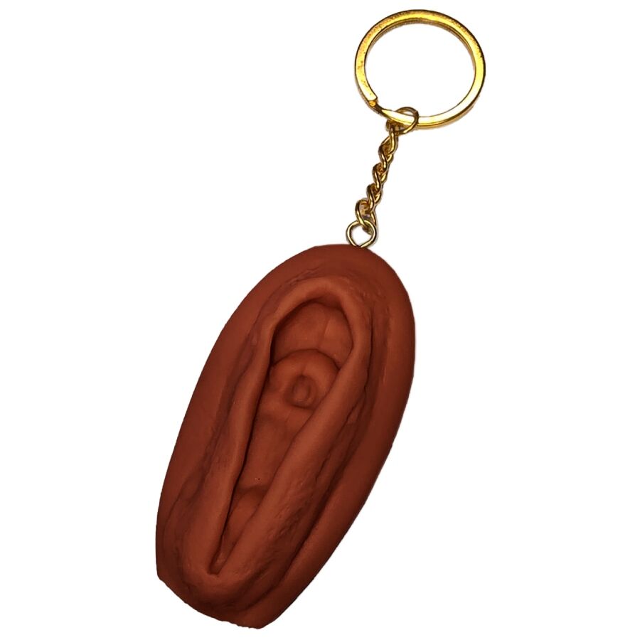 DIABLO PICANTE – VAGINA KEYCHAIN DARK CLAY