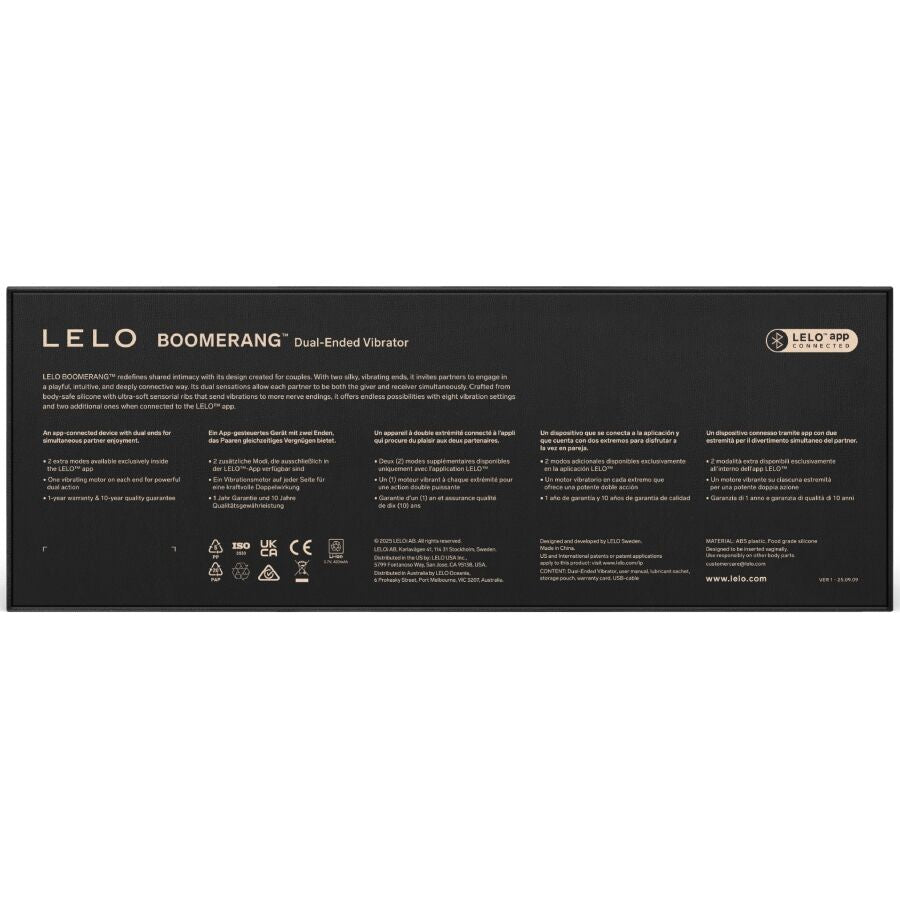 LELO - BOOMERANG DOUBLE-ENDED VIBRATOR CHERRY
