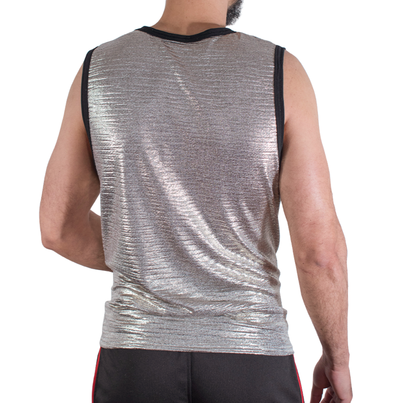 MACHO - T-SHIRT WITH SUBTLE GLITTER, SIZE S/M