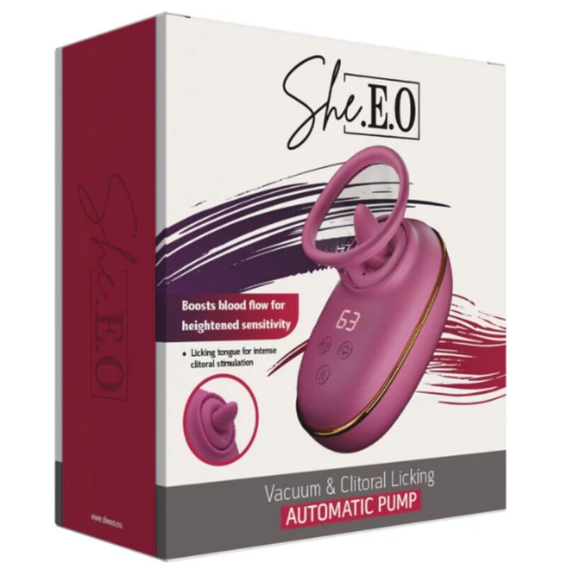 SHE.E.O - AUTOMATISCHE KLITORASSTIMULATIONSPUMPE MIT LECKEFFEKT (LILA)