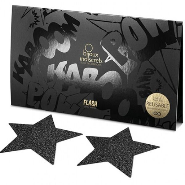 BIJOUX INDISCRETS - SCHWARZE STAR-FLASH-NIPPELKAPPEN