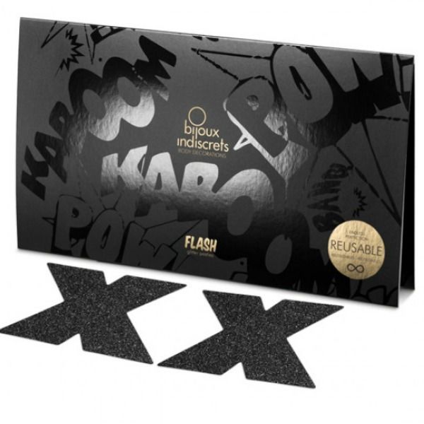 BIJOUX INDISCRETS - FLASH CROSS SCHWARZE NIPPELKAPPEN