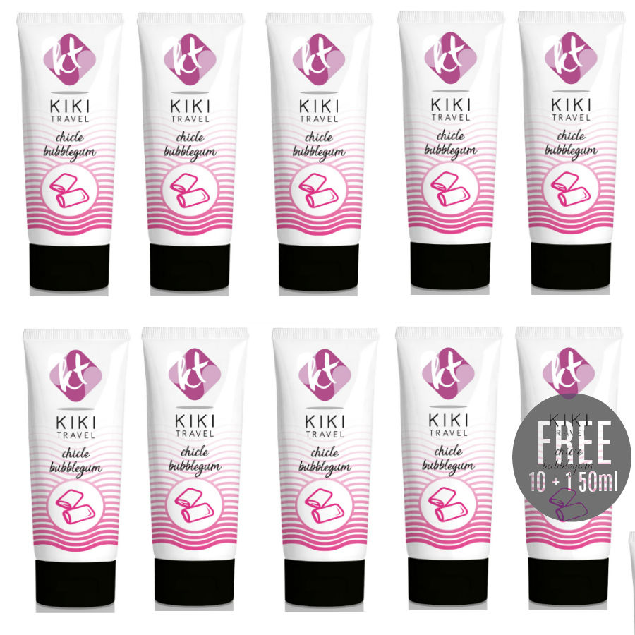 KIKÍ TRAVEL - SCHMIERMITTEL MIT GUM-GESCHMACK 50ML 10 + 1 KOSTENLOS