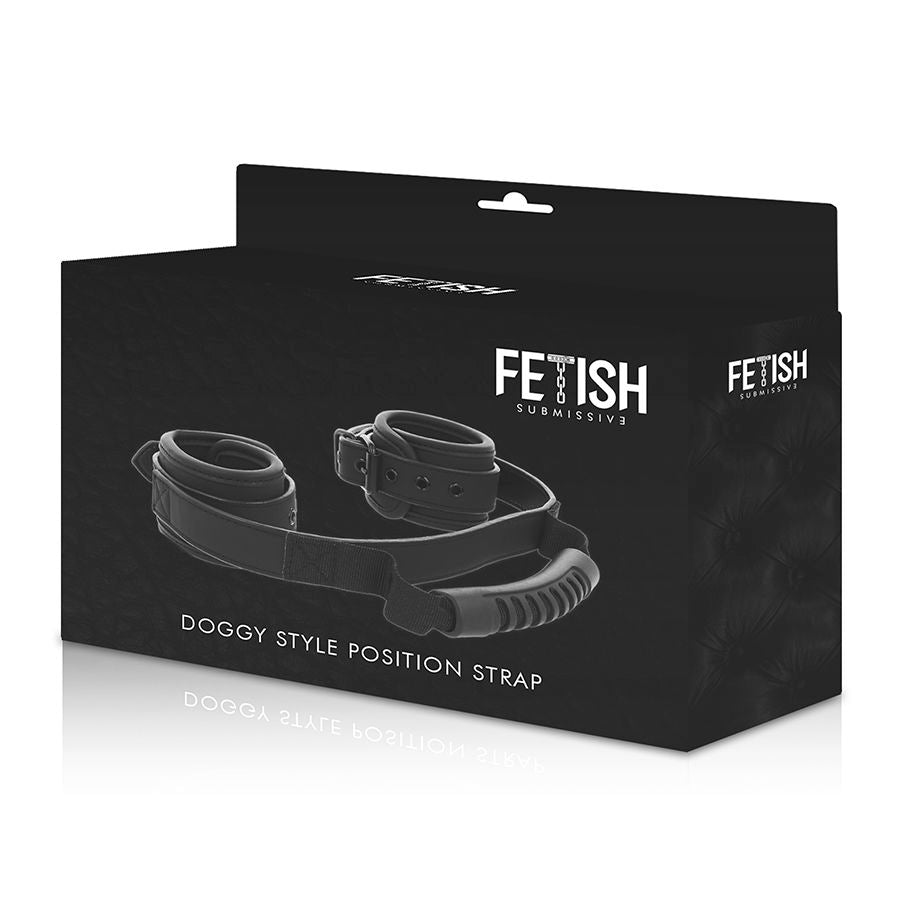 FETISH SUBMISSIVE - HANDCUFFS WITH NEOPRENE LINING AND HANDLE