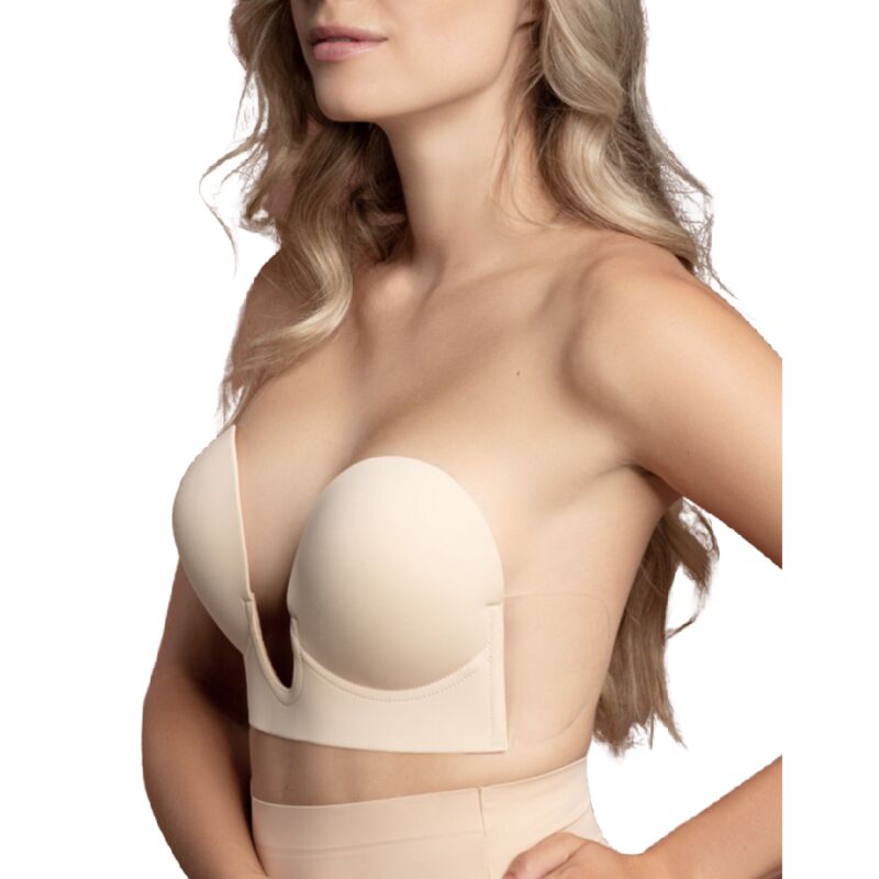 BYE-BRA - BRASSIERE WITHOUT STRAPS AND U BEIGE CUP C