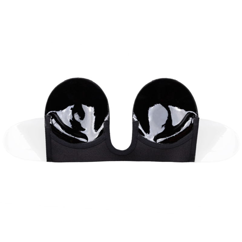BYE-BRA - STRAPLESS U-PLUNGE BRA BLACK CUP E