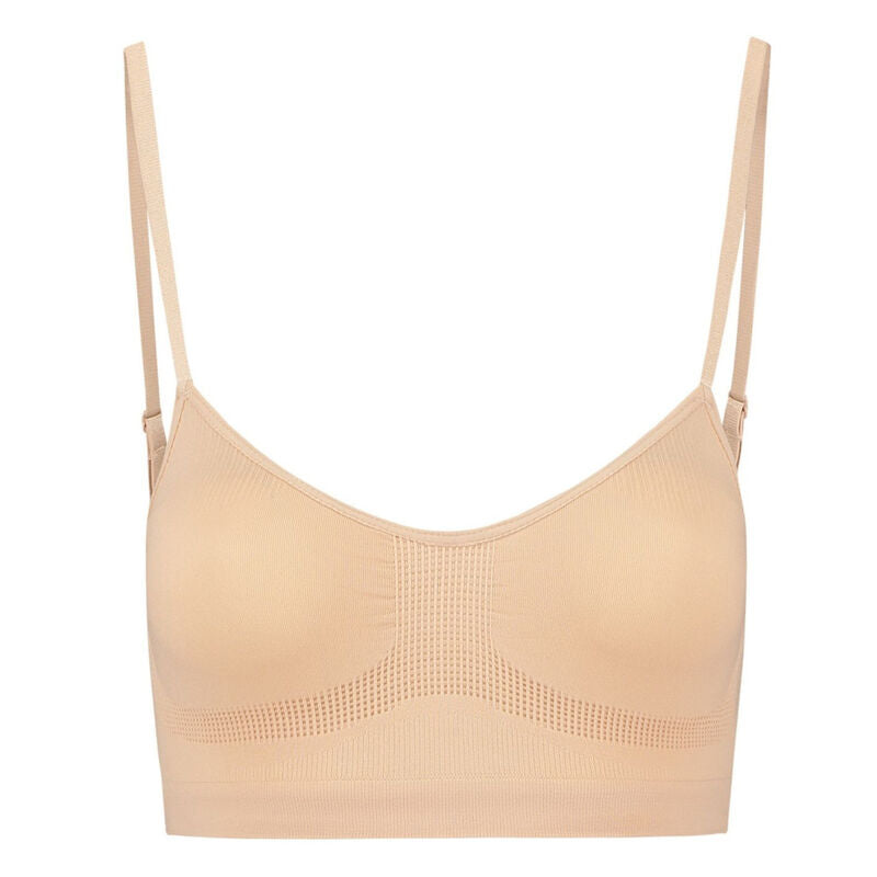 BYE-BRA - MEDIUM CONTROL WIRELESS BRA SEAMLESS BEIGE SIZE S