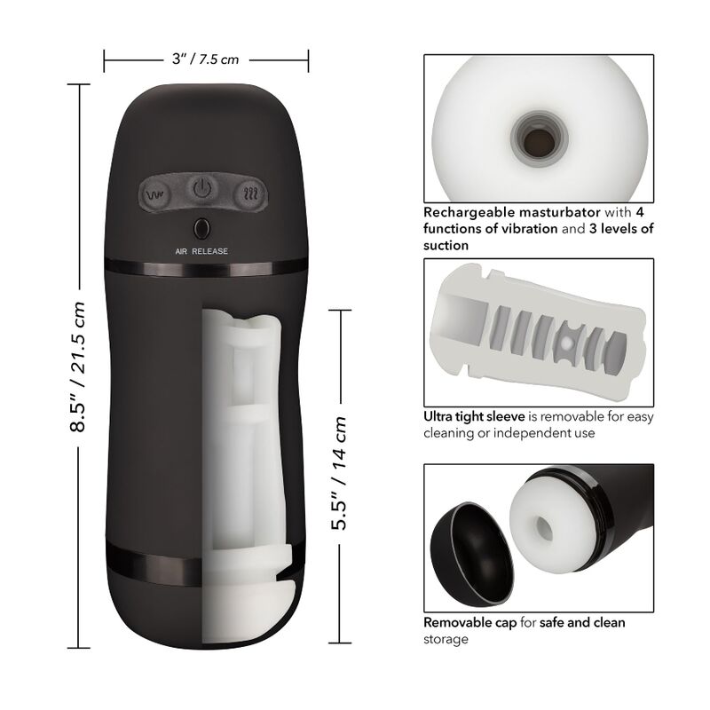 CALEXOTICS - VIBRATING SUCTION MASTURBATOR WITH OPTIMAL PERFORMANCE