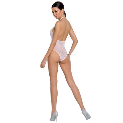 PASSION - WOMAN BS088 WHITE BODYSTOCKING, ONE SIZE