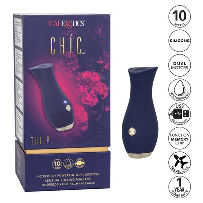 CALEXOTICS - CHIC TULIP MASSAGER BLUE
