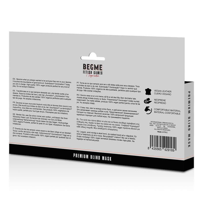 BEGME - RED EDITION PREMIUM BLINDFOLD WITH NEOPRENE LINING
